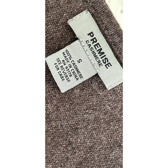 Premise Cashmere Knit Tunic 100% Cashmere V-Neck Sweater Beige Small - Picture 9 of 9